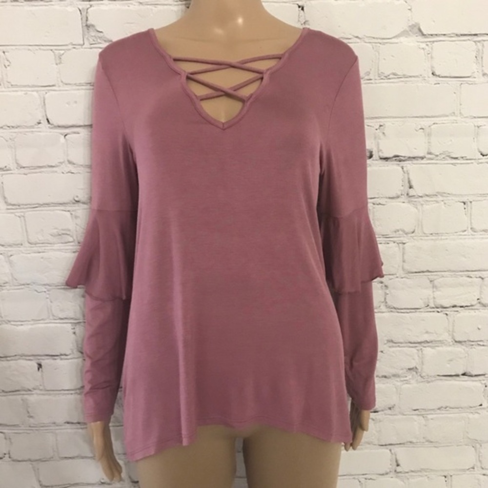 Wide sleeve western boho flare bell sleeve long sleeve rodeo Top